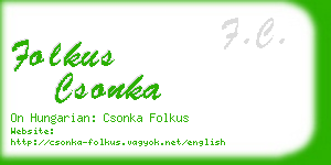 folkus csonka business card
